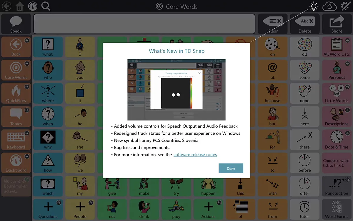 Core first novità in TD Snap